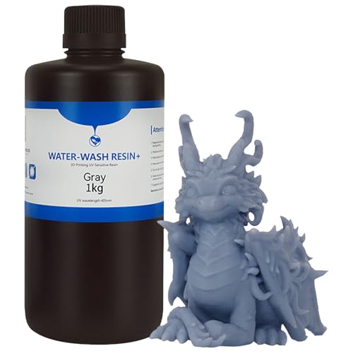 Water Washable Printers Resin, Fast UV-Curing High Precision Liquid Resins, Rapid Curings, Accurate Resin Detailed Models, Ideal Printer Accessories for Hobbyists and Professionals