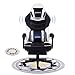 Produktbild Gaming Stuhl Bürostuhl Ergonomisch Schreibtischstuhl Gamer Stuhl PC Stuhl Gaming Chair Gaming Sessel PU-Leder Chefsessel mit Massage Fußstütze und Matte,Weiß