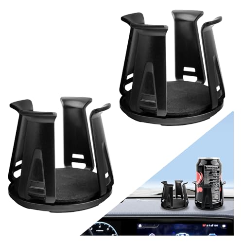 2PCS Car Cup Holder Insert,2026 Upgraded Cupholder Insert for Car with Adaptive Clamping Arm,Essential Self-Adhesive Automotive Cups Holders for Fixing Water Cups and Drinks