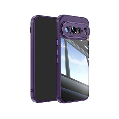 AGENIUS�EFor Pixel 11 / Pro XL �N���A�P�[�X �w�ʓ��� TPU+�v���X�`�b�N ���� ������� �V���v��(�_�[�N�p�[�v��)