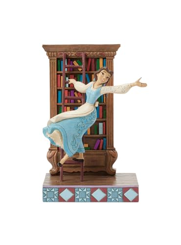 Disney Traditions Belle With Bookshelf Figurine