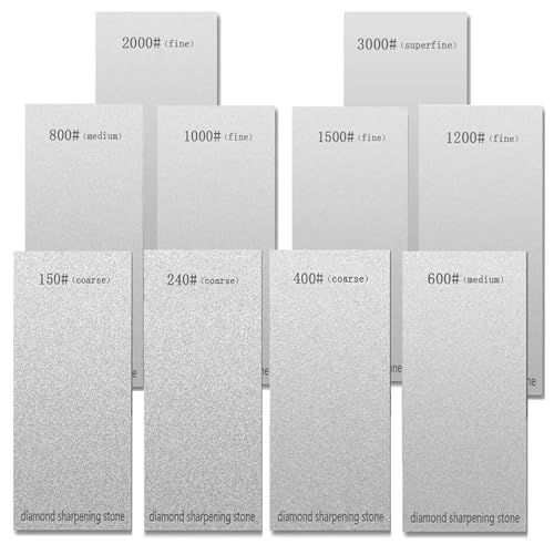 Diamond Sharpening Stone Set,Diamond Lapping Plate Coarse/Medium/Fine Grit Sharpener, Honing