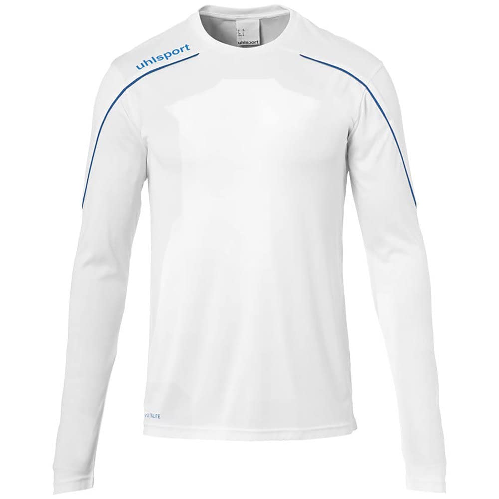 Uhlsport Stream 22 Long Sleeve Jersey Men's Long Sleeve Jersey - White/Azure, Large
