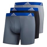 adidas Mens Microfiber Boxer Briefs Underwear Multipack – Athletic, Moisture Wicking, Stretch Fit & Tagless DISCONTINUED