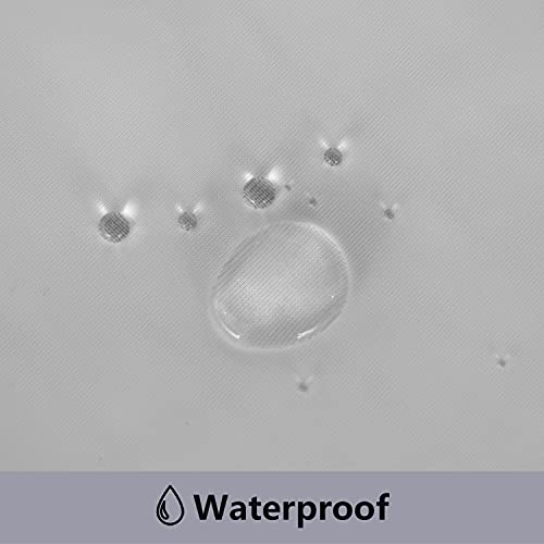 LUSHLEAF Sheer Outdoor Curtains for Patio Waterproof, Light Grey, 100 x 108 Inches Long - Indoor Extra Wide Privacy Voile Drapes, Tap Top Semi-Sheer Curtains for Bedroom, Pergola and Gazebo, 1 Panel