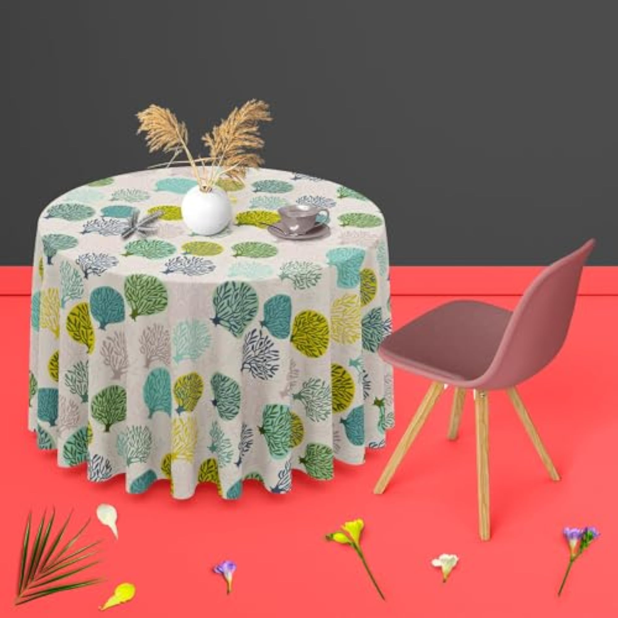 Autumn Leaf Velvet Table Cloth Cover for Dining & Center Table