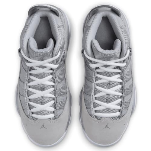 NIKE Jordan 6 Rings Little Kids' Shoes (323432-009, Wolf Grey/White/Cool Grey) Size 12