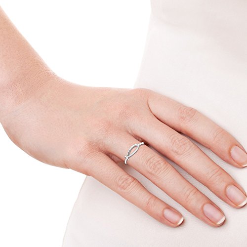 Aeravida Simplistic Plain Ichthys Christian Fish Sterling Silver Everyday Ring | Statement Fashion, Promise Ring, Couple Unisex Ring | Jewelry Gift For All Occasions | Size 8 #TOP5