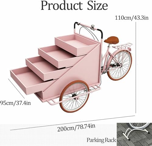 Portable Market Cart with 4-Layer Display Rack for Outdoor Events, Farmers Markets, Retail, Mobile Sales - Easy Setup & Versatile Storage Solution