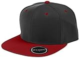 L.O.G.A. Plain Adjustable Snapback Hats Caps (Many Colors). Black/Red