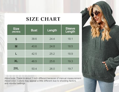 Jumpers for Women Long Sleeve Tops Sweaters with Pocket Ladies Lightweight Drawstring Hoodie Sweatshirts S-2XL - Image 6