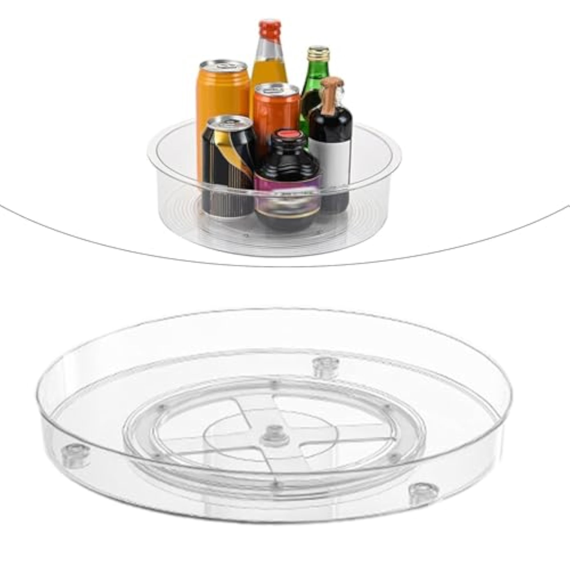 Rotating Turntable Organizer, Lightweight Storage Bin