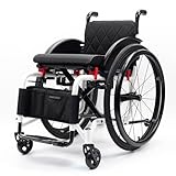 Silla de ruedas plegable portátil y ligera para adultos