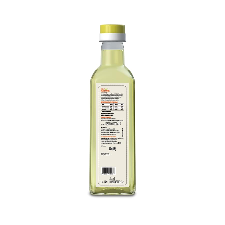 Image of Pro Nature 100% Organic | Oil Combo 2 (Sunflower Oil 500ml) (Pack of 2)