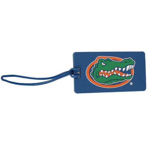 Collegiate Pulse Florida Gators PVC Luggage Tag, 2 Pack, Blue, 4.3" x 2.3" x 1/4" Thick, Laminated, Rectangular, Officially Licensed, Travel Bag School Pride, Team Logo, Sports Fan Accessory