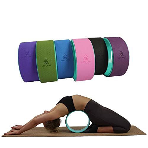 KEFL LIFE Yoga,Eco-Friendly Pilates Wheel - For Back Pain Relief - Improves Stretching & Balancing (Green)