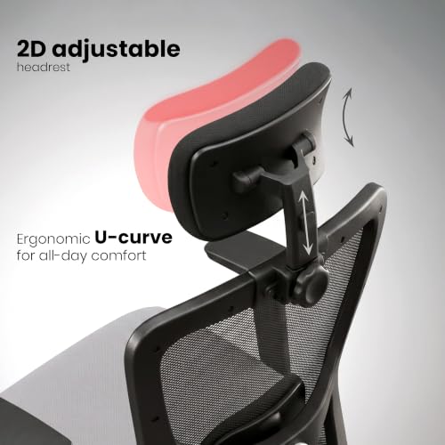 Image of Make My Chairs Jazen Peak | Ergonomic Mesh Office Chair for Work | 5 Year Warranty |Auto Weight-Balacing with Multi Lock Recline Mechanism | 4D Armrest | Seat Slider | High Back