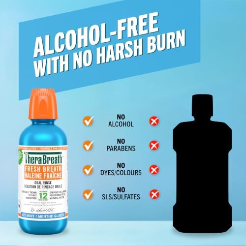 TheraBreath Fresh Breath Oral Rinse - Icy Mint | Fights Bad Breath | Certified Vegan, Gluten-Free, & Kosher | 473ml - View 6