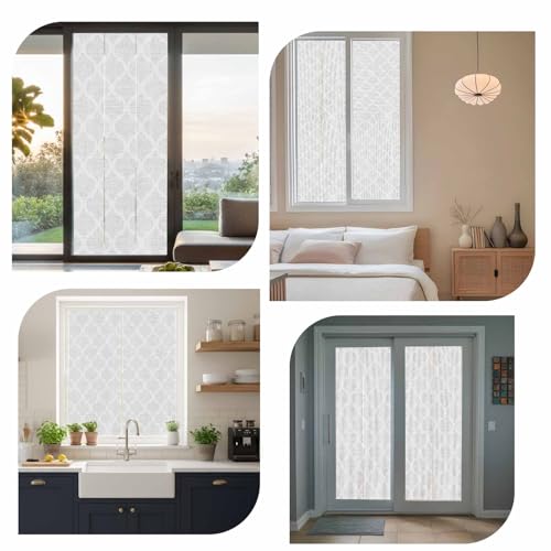 Vinilo decorativo para ventanas blanco 19.6 x 39.3 pulgadas miniatura 7