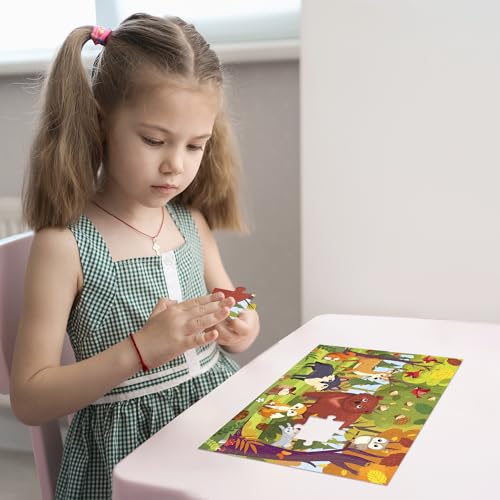 Image of QUOKKA Puzzles for Kids Ages 3-5 - 30 Pieces Puzzles for Toddlers 2-4 - Forest Animals Learning Jigsaw Puzzles for Kids 4-6 Years Old - Educational Toys for Boy and Girl