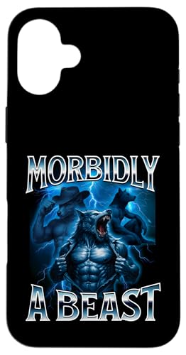 Morbidly A Beast Alpha Wolf Meme ȃqWȂ]s X}zP[X iPhone 16 Plus p