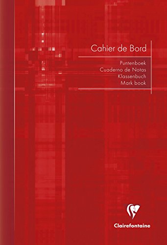 Clairefontaine 3139C Klassenarbeitsheft (DIN A4, 21 x 29,7 cm, ideal für die Schule, 90 g, 36 Blatt) 1 Stück farbig sortiert