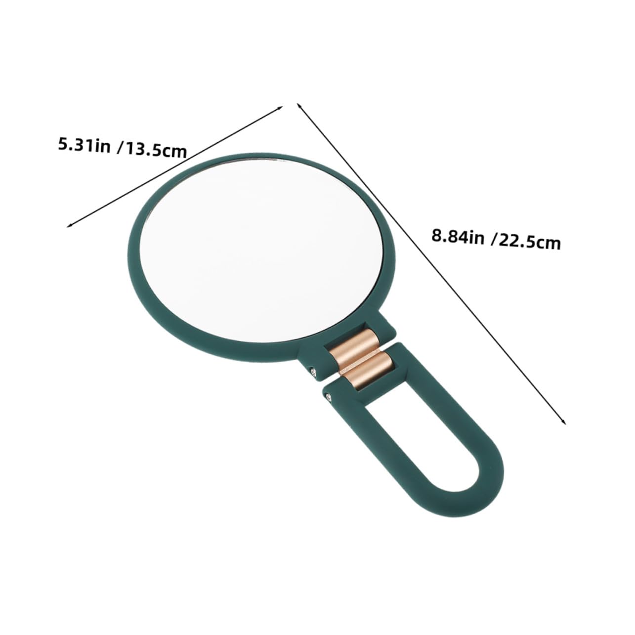 Homoyoyo 2 Piezas Espejo de Mano Doble Cara Plegable Aumento para Maquillaje y Afeitado con Mango Ergonómico Compacto y Ligero Espejo Portátil para Viaje y Escritorio
