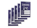 Round Square Lot de 5 carnets de température 6 mois