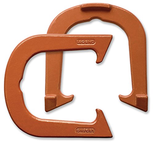 Legend Professional Pitching Horseshoes - Rustic Bronze Finish - NHPA Sanctioned for Tournament Play - Drop Forged Construction - One Pair (2 Shoes) - Medium Weight