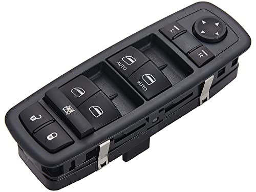 ZAPUSS Window Master Power Switches Electric for 2009-2012 Ram 1500,Ram 2500,Ram 3500.3 PINS + 10 PINS.OE#4602863AD,4602863AC,4602863AB Driver Side Control switches(Green Light)
