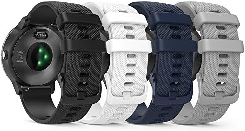 TUSITA Quick Release Band 20mm Replacement for Garmin Approach S40 S12 S42,Forerunner 245 645,Venu Sq,Vivoactive 3 Music,Vivomove 3 HR Luxe Style, D2 Air,Polar Ignite - Smartwatch Silicone Bracelet