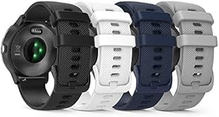 TUSITA Quick Release Band 20mm Replacement for Garmin Approach S40 S12 S42,Forerunner 245 645,Venu Sq,Vivoactive 3 Music,Vivomove 3 HR Luxe Style, D2 Air,Polar Ignite - Smartwatch Silicone Bracelet