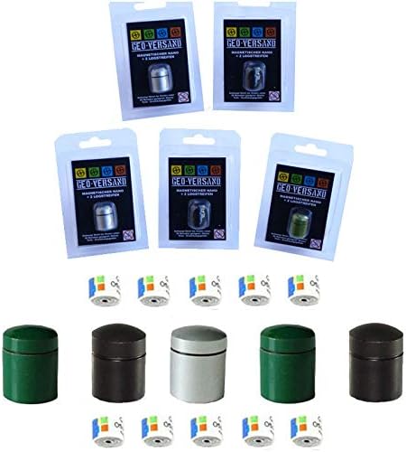 5x Magnetic Geocaching Nano Mini Magnet City Hideaway Set Package D5 City