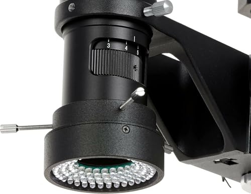 Image of AmScope - 0.7X-5X Zoom Inspection Microscope on Single-Arm Boom-Stand + LED Ring Light + 1080P HDMI C-Mount Camera - H800-SAB-96S-HD22