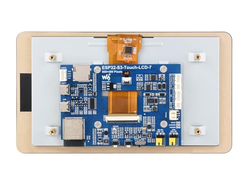 Waveshare ESP32-S3 7inch Capacitive Touch Display Development Board,ESP32 with 800×480 Resolution 65k RGB 7 inch LCD Screen,5-Point Touch,Supports WiFi & Bluetooth