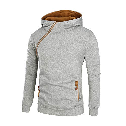 Derrick Aled(k) zhuke SuéTer De OtoñO/Invierno Chaqueta De Cremallera Diagonal con Capucha...