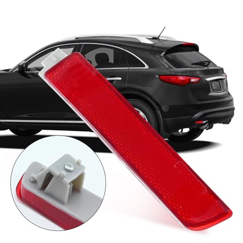 Image of Hoypeyfiy 2Pcs Rear Bumper Reflector Tail Light Left Right Fog Brake Lamp 265605C000 265655C000 Replacement for Nissan Sentra 2013-18, Murano 2009-14, QX70 Base 2014-17