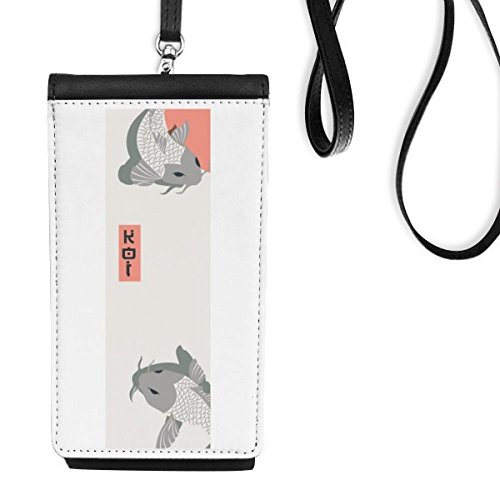 Cadeau idéal avec ce porte-monnaie suspendu téléphone au motif poisson traditionnel