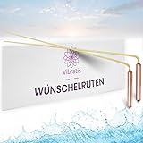 VIBRATIS Professionelle Augenbrauenstäbchen aus hochwertigem Kupfer und Messing, Radiästhesiestäbchen für Geobiologie, Feng Shui, Suche nach Quellen und Objekten