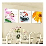 ** Exquisite Handwerkskunst: 25 mm Mikro-Glasabdeckung, dekoratives Wandbild, integrierte stille Wanduhr, hochwertiger Druck auf Umweltkunst, leuchtende Farben, helles Weiß