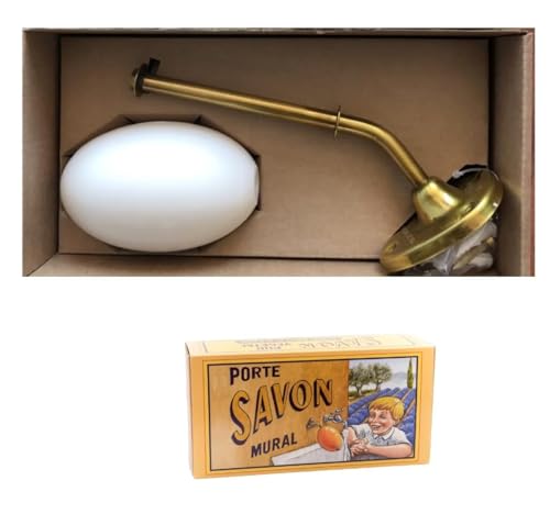 Porte-Savon Mural Rotatif écolier BARBACADO – Design Vintage | Savon Fleur de Coton – Pur Végétal – Made in France