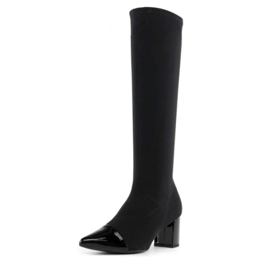 Peter Kaiser Bettina Pull On Stretch Knee High Boots in Black