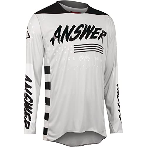 Answer Racing 446945 Men's A22 Elite Redzone Jersey, Ghost/Black, L