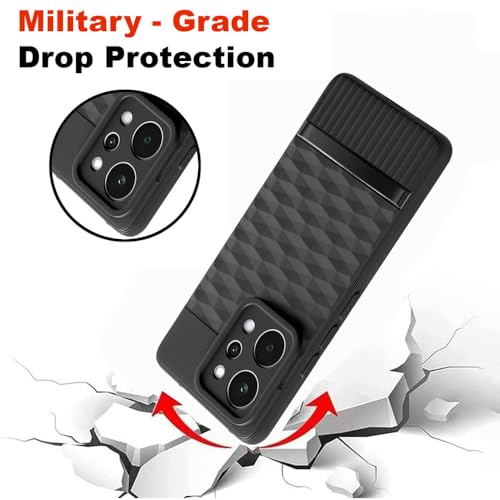 Image of Shockproof Case Compatible with Realme P4 Power 5G | Full Camera Protection | TPU Flexible Back Cover for Realme P4 Power 5G (Matte Black)