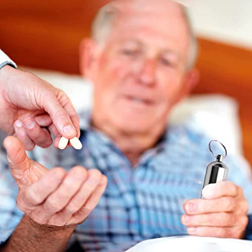 Kleine Pillencontainer,Aluminium Pillenhouder,Aluminium Pillendoos Mini Fles,Waterdichte Pillenhouder Sleutelhanger voor Outdoor Camping, Draagbare Medicijnhouder, 4 STKS - Afbeelding 6