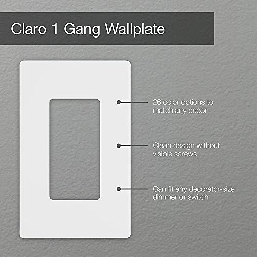 Lutron Claro 1 Gang Decorator/Rocker Wallplate, Gloss, White (6-Pack) | Cw-1-Wh-6 #TOP5