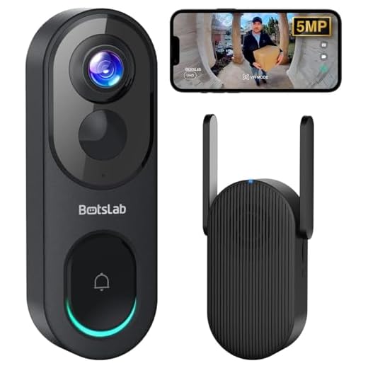 BOTSLAB 5MP Video Doorbell Camera Wireless No Monthly Fee