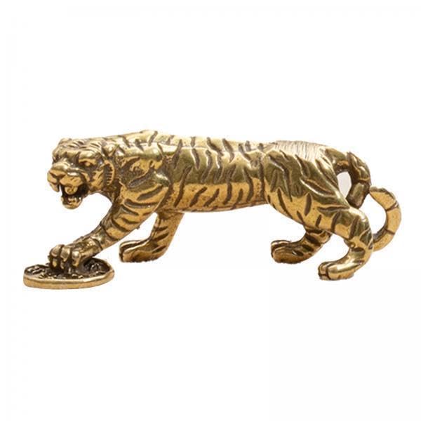 Sculpture tigre en laiton RLKHXBS lot de 2 statuettes haut de gamme pour bureau