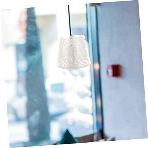 Image of KALLORY Desktop Lamp Shadow Lamp Shade, Iron Lampshade Replacement Clip on Table Lamp Cover for Floor Lamp Chandelier (White) Ceiling Light Shade