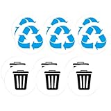 Étiquette autocollante pour poubelle : peut être collée sur la surface des poubelles en acier inoxydable, les vitres, les boîtes en carton, les camions de collecte des ordures, les poubelles, etc